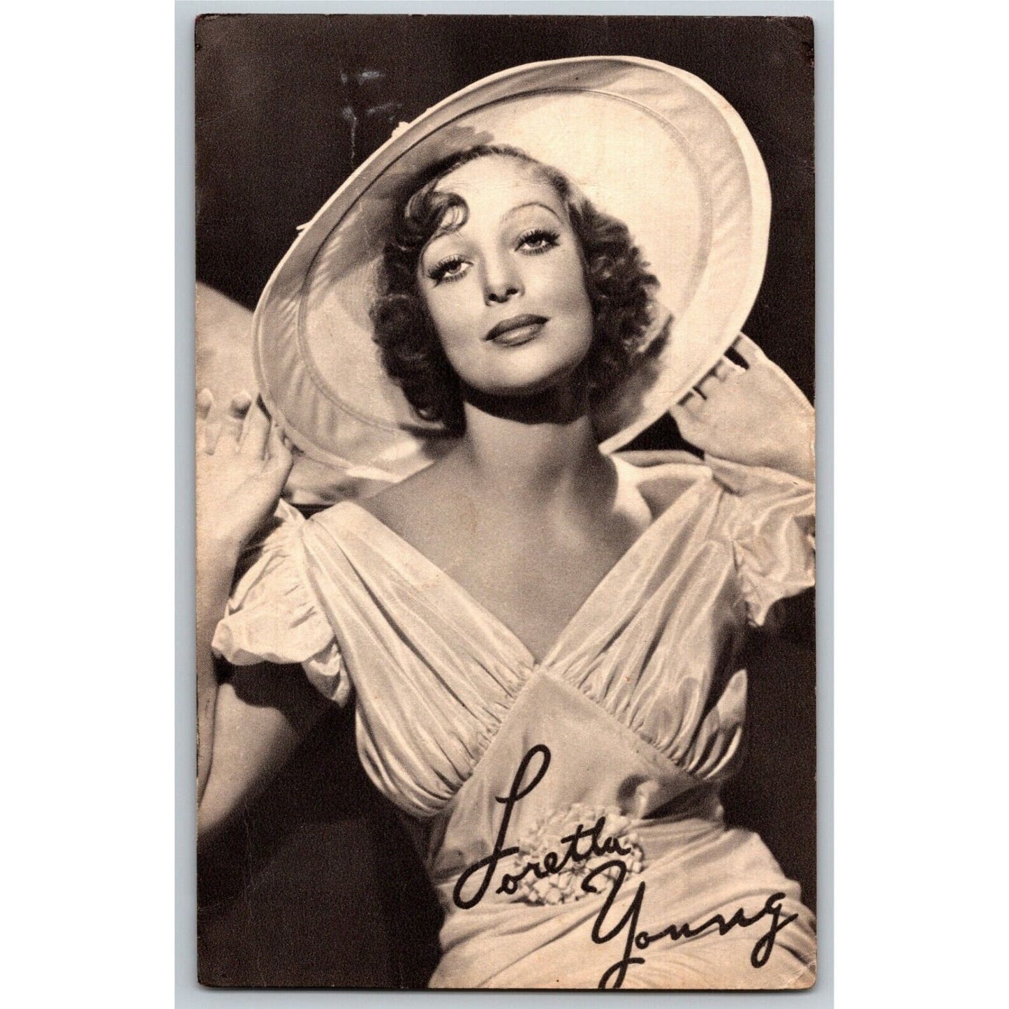 Loretta Young Vintage Postcard Ken Prag Collection -VGC - Unposted