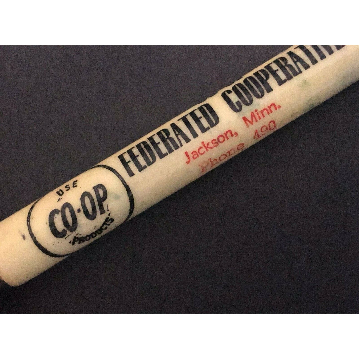 c1930's-40's "Federated CO-OP Jackson, MINN" Advertising Bullet Pencil