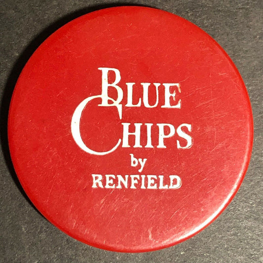 Group of 5 Vintage "Renfield Blue Chips" Advertising Poker Chip - Eisenstadt