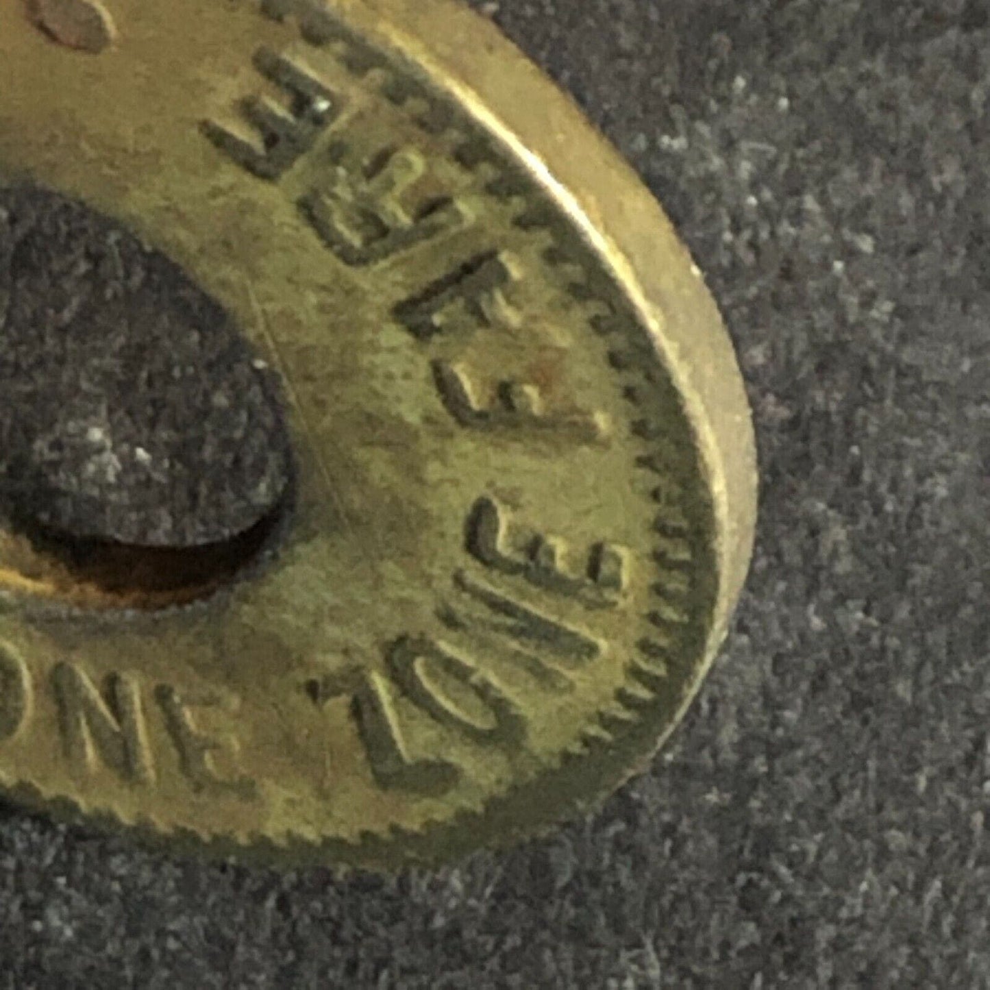 McKeesport Transit Co. (PA) "1929" Brass G/F One Zone Fare Token c1943 - 21mm