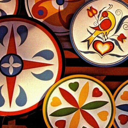 c1960's-70's Vintage Postcard Hex Signs "Leb' Wohl" from PA. Dutch Country, PA