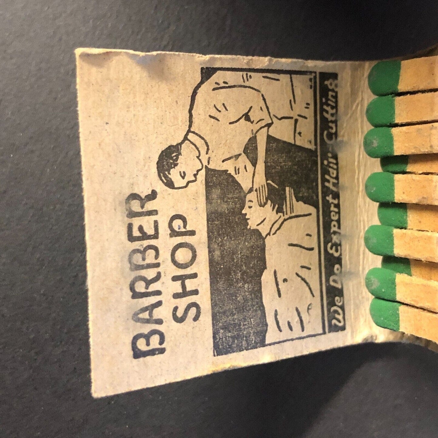 C. Hoyer Barber Shop Chicago Vintage Full Matchbook Girlie c1945-50