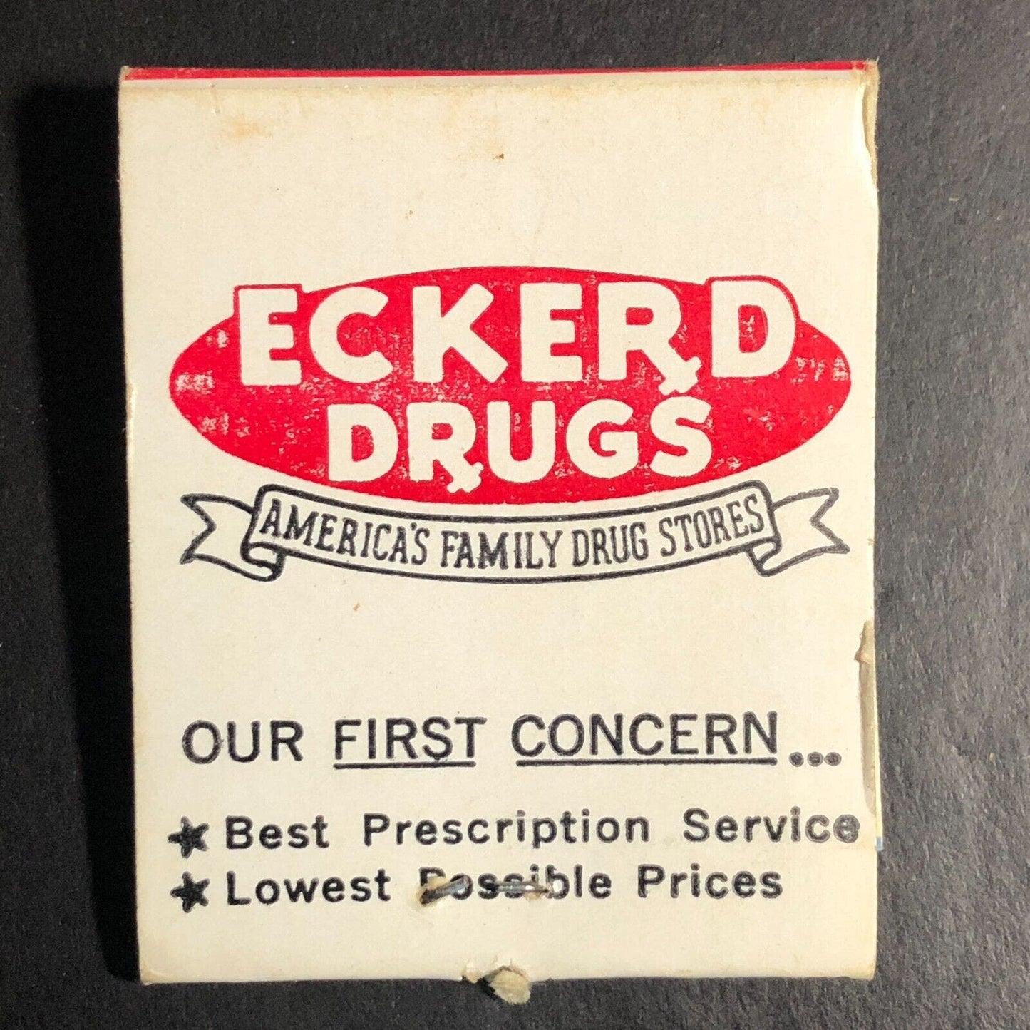 Eckerd Drug Stores "America's Family" Full Matchbook c1960 Scarce