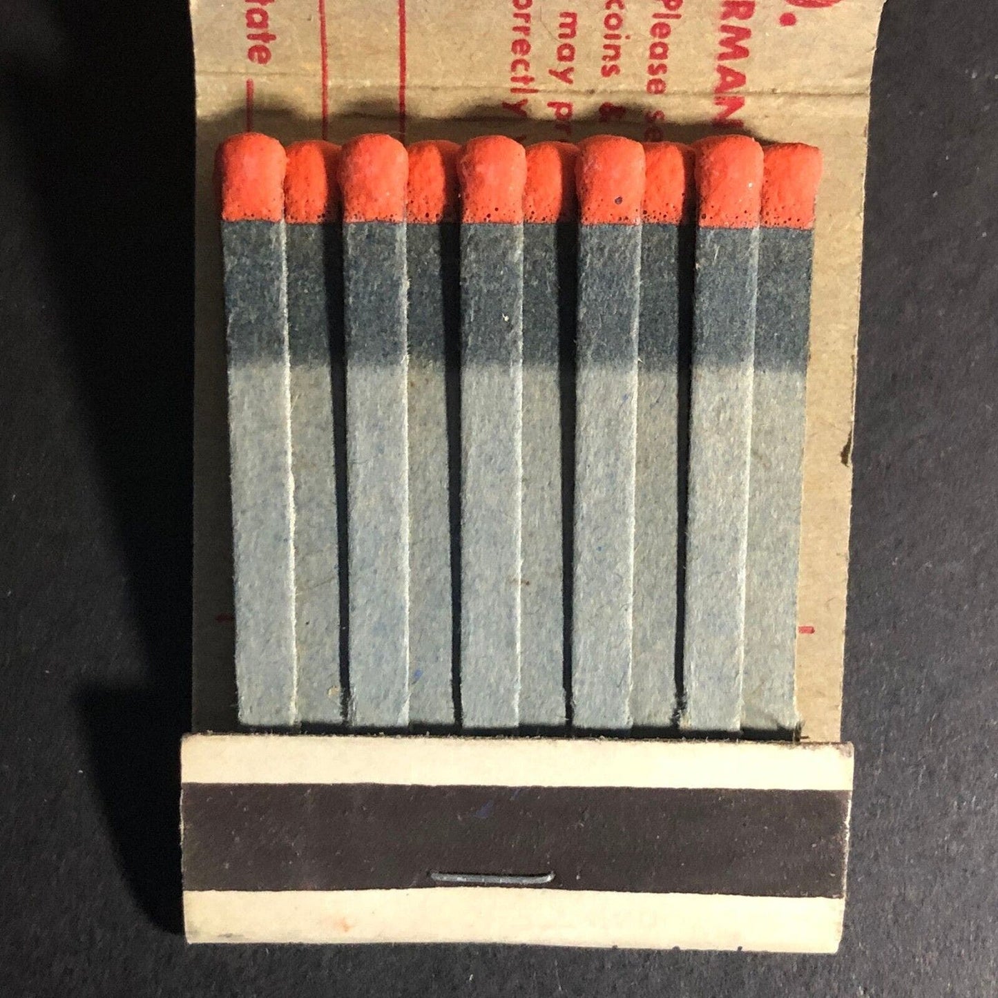 "We Pay $150 for Only 59 Lincoln Pennies" Mail Offer Matchbook c1968-73 VGC