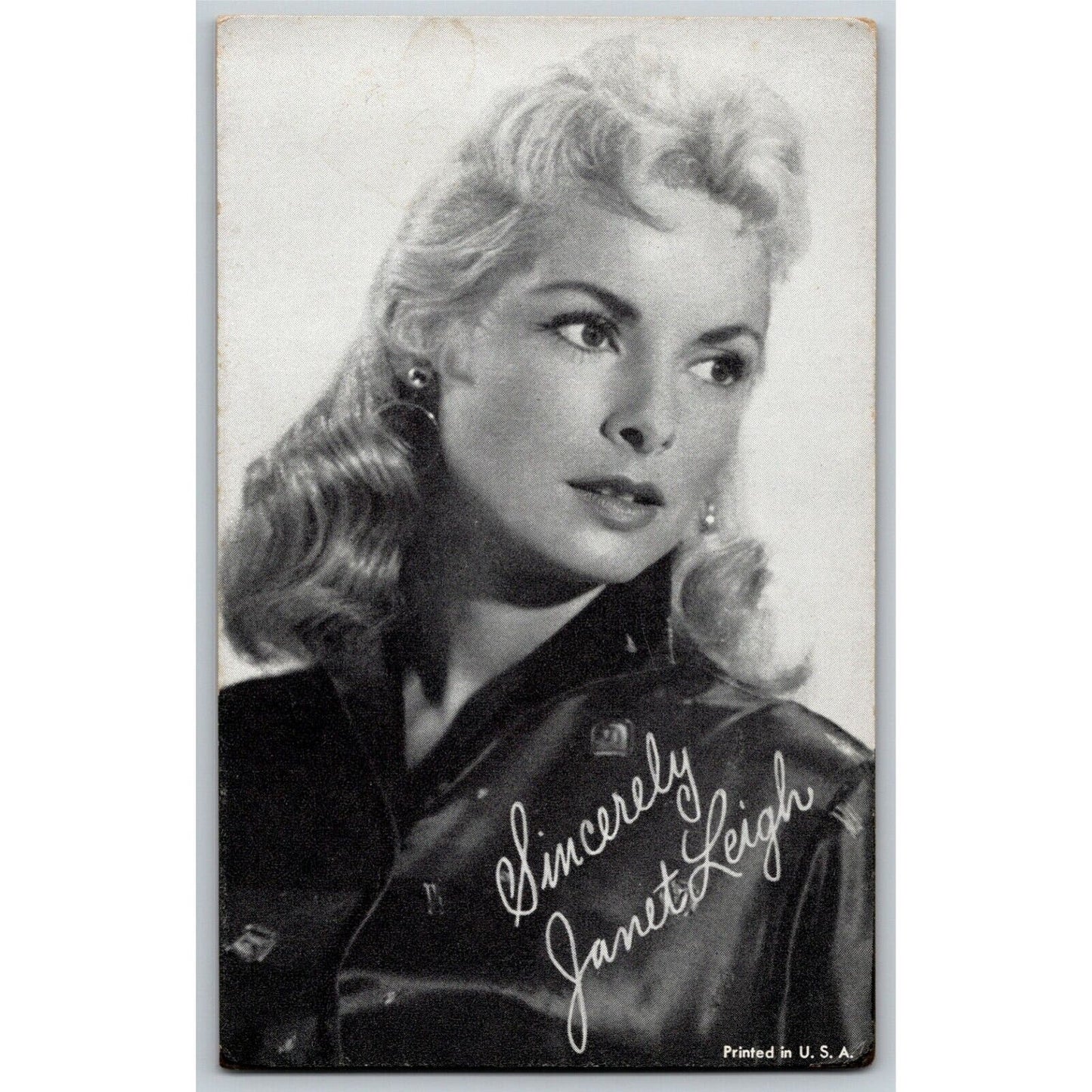Janet Leigh Leading Lady Movie Star Arcade Card - Ken Prag Coll. EXC