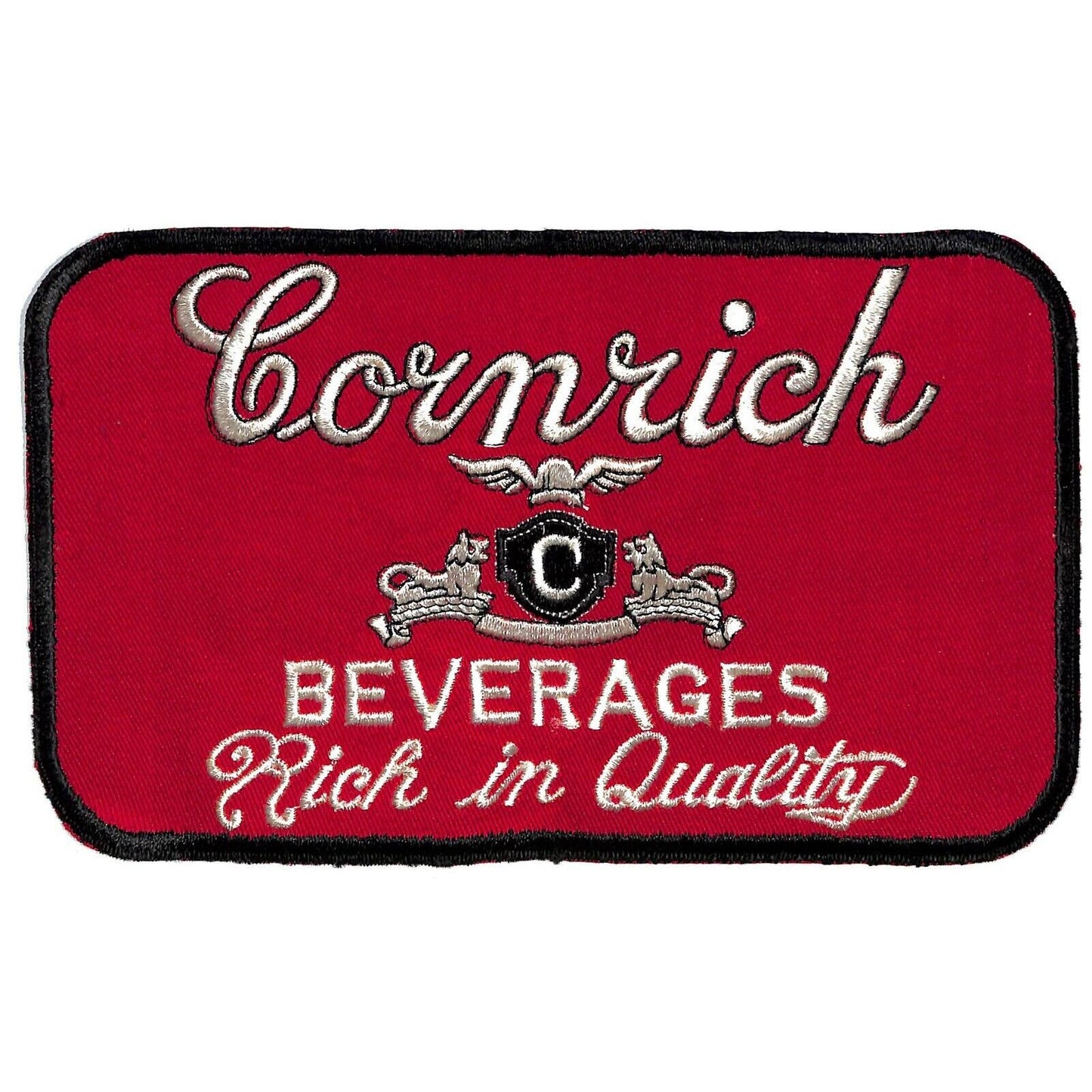 Cornrich Beverages Large Embroidered Soda Patch c1945-55 VGC Very Scarce