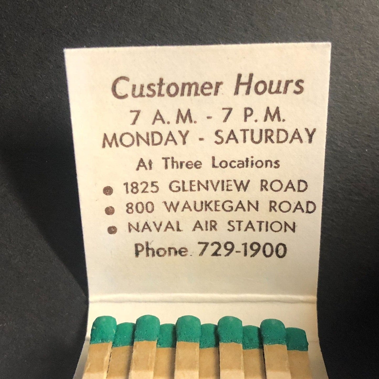Glenview State Bank Chicago 50th Anniv. Vintage Full Matchbook c1971 VGC