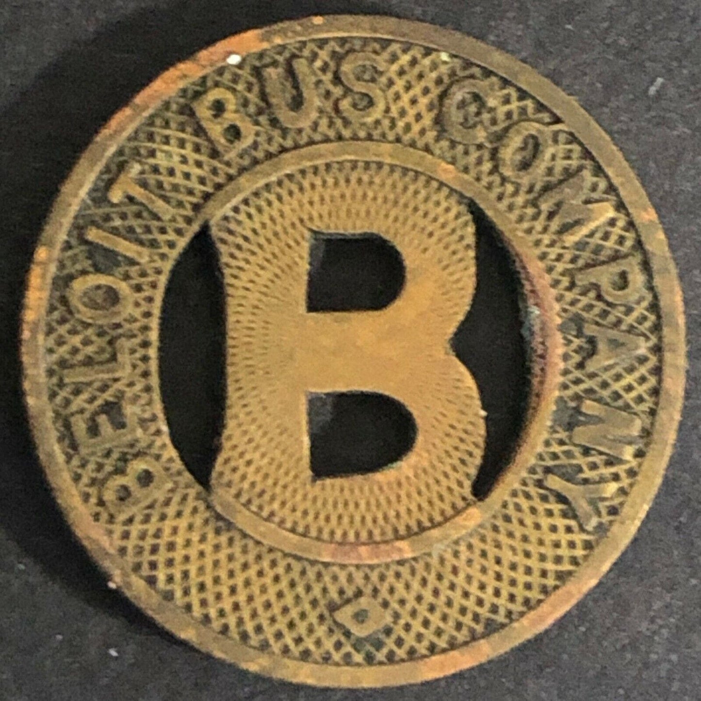 Scarce Vintage Brass Token 16mm Beloit Bus Company Good For One Fare c1944
