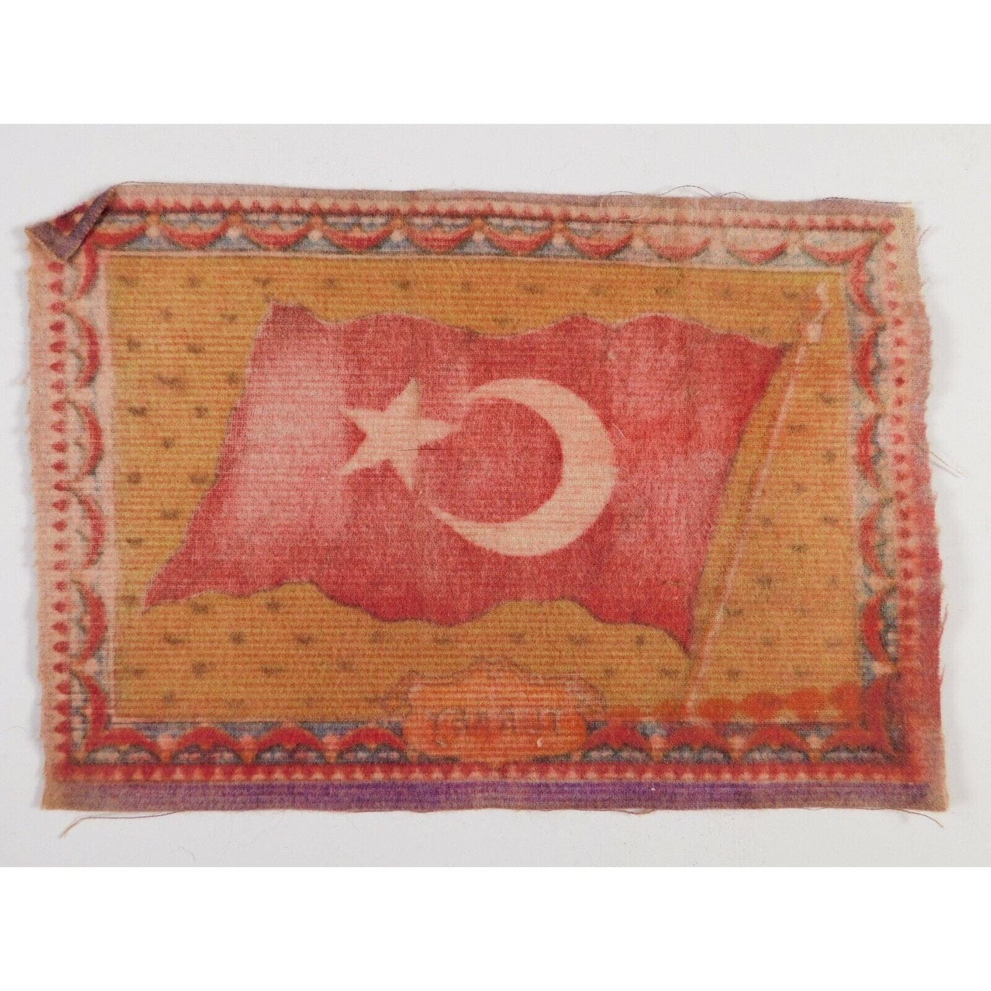 Group of 3 1910-1916 Felt Nationality Flags Rugs - Tobacco Premiums