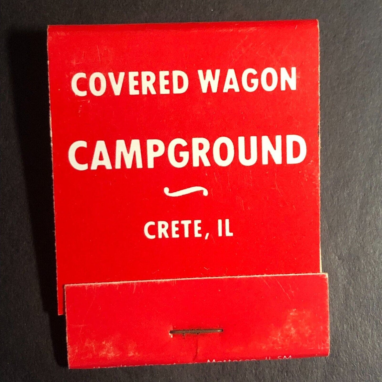 Covered Wagon Campground Crete, IL Full Matchbook c1974-84 VGC