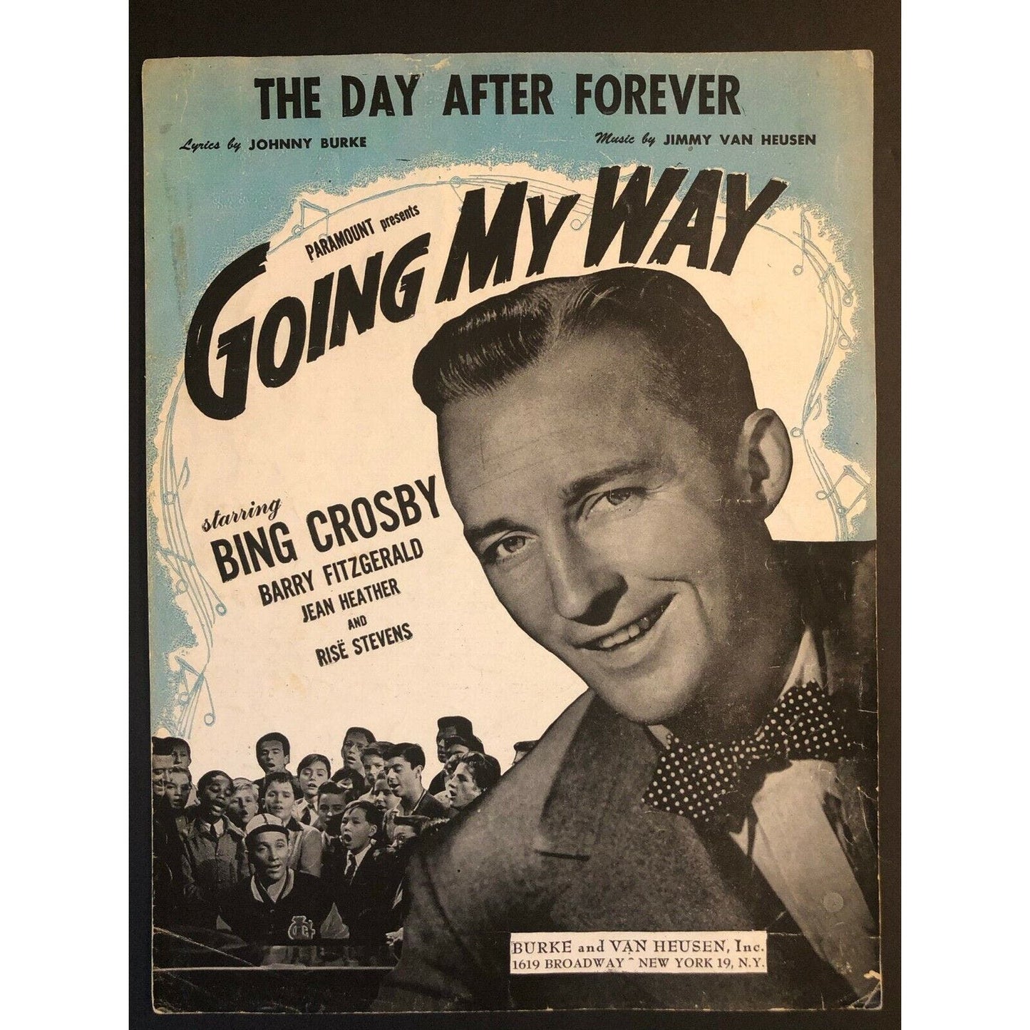 Vintage 1944 Sheet Music "The Day After Forever" from "Going My Way"