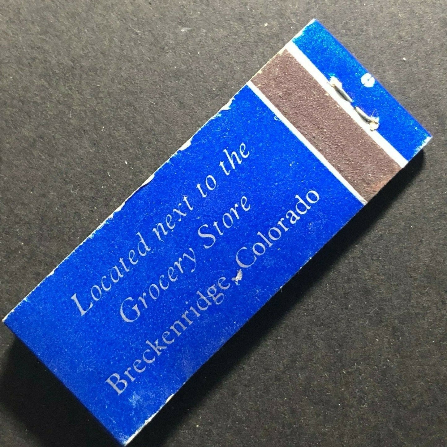 Vintage c1970's Full Slim 10 Strike Matchbook Blue Front Cafe Breckenridge CO.