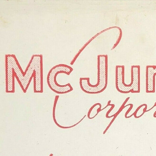 1960's-70's Full Matchbook McJunkin Corporation "Serves Industry" Charleston, WV