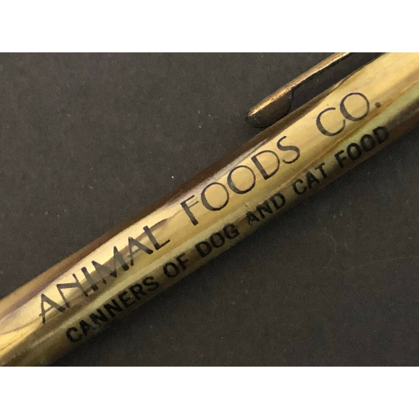 c1940's-50's Animal Foods Co. Houston & San Jose Mechanical Advertising Pencil