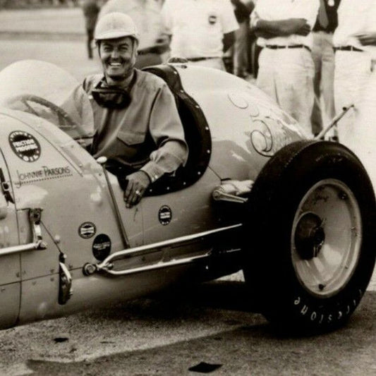 Indy 500 RPPC Postcard "1951 Johnnie Parsons" Official Race Photo Unposted VGC