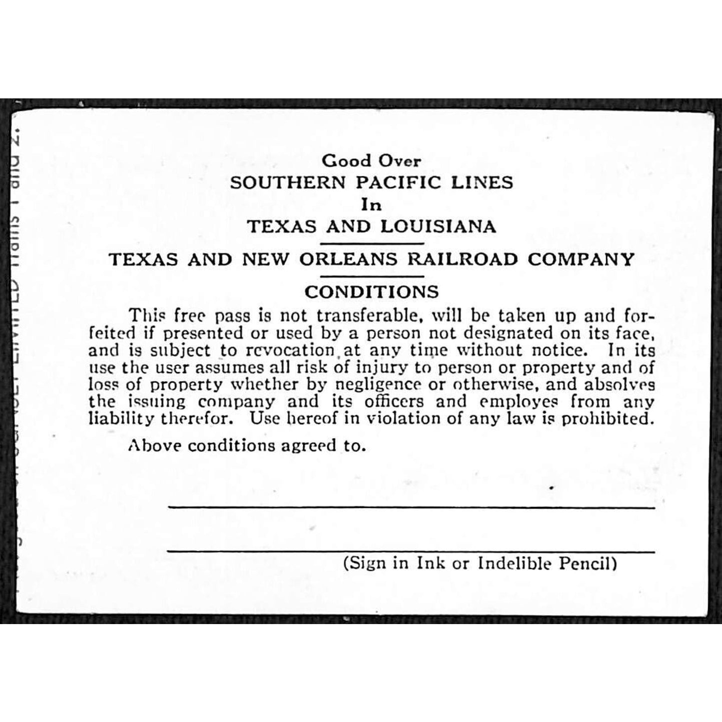 1951 - 1952 Sothern Pacific Lines in Texas and Louisiana Pass Horton Vice Press