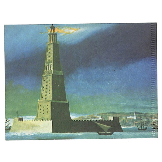 "Pharos of Alexandria" Wonders of the World 1960 National Biscuit Card No. 6