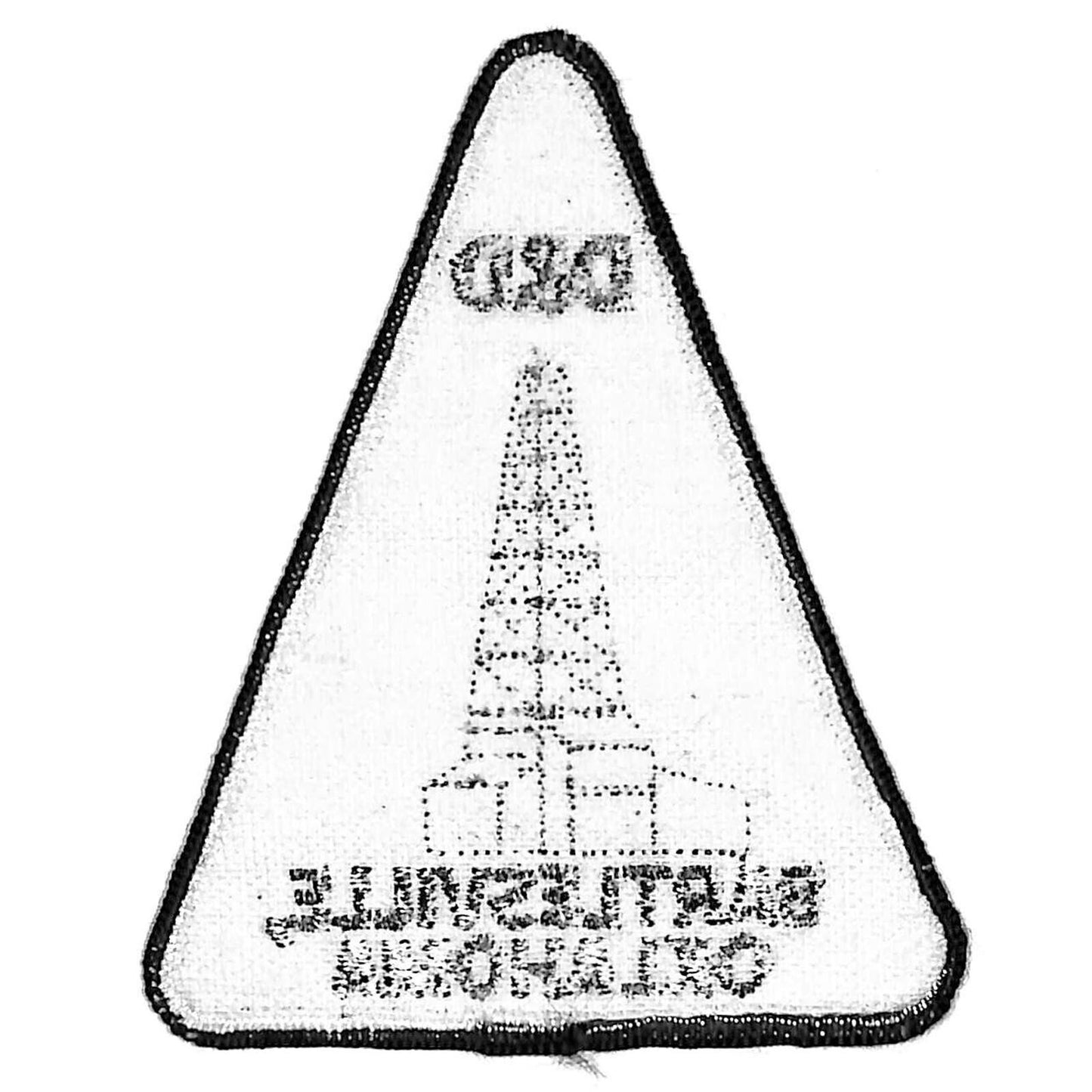Desk and Derrick D&D Bartlesville, OK Embr. Cloth Patch NOS 3"x3 7/8" c1965-70s
