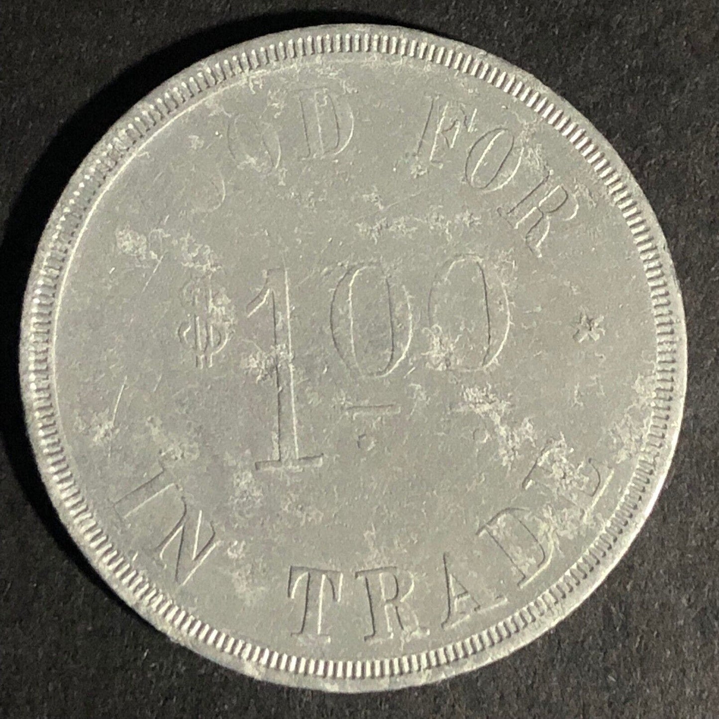 A. Bormann Wesley, Tex Gen. Mdse. G/F $1 In Trade Aluminum Token 31mm Scarce