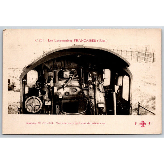French Railroad RPPC* Postcard Machine 231-031" C 201 c1910 F. Fleury
