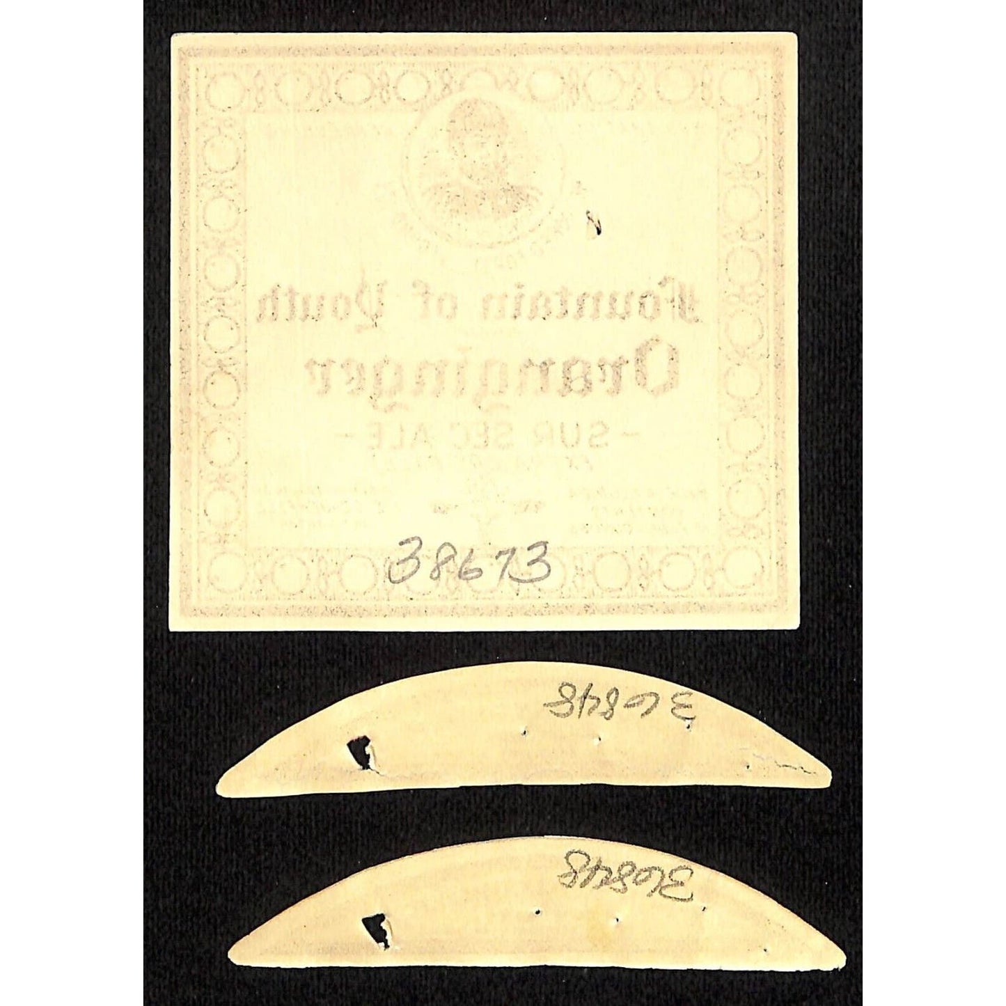 Fountain Of Youth Oranginger Paper Soda Labels c1930 Prohibition Temperance