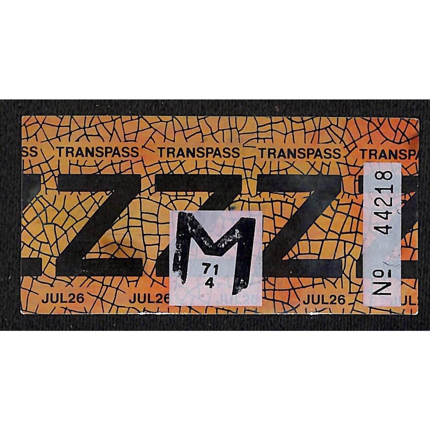 SEPTA Transpass Ticket 1971 Southeastern Pennsylvania Transportation Authority