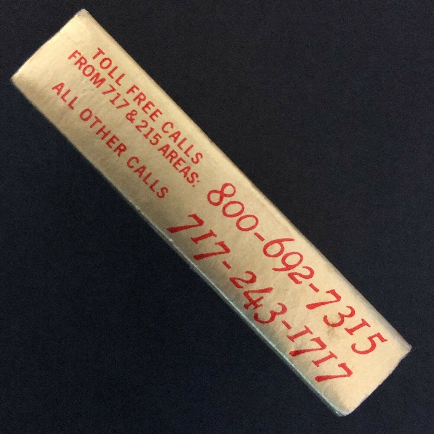 c1970's-80's Wooden Matchbox Matchbook "The Embers" Restaurant Carlisle, PA
