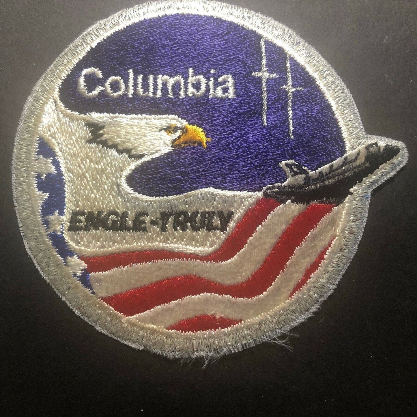 Vintage NASA Columbia - Engle / Truly w/ Eagle & U.S Flag Art Embroidered Patch