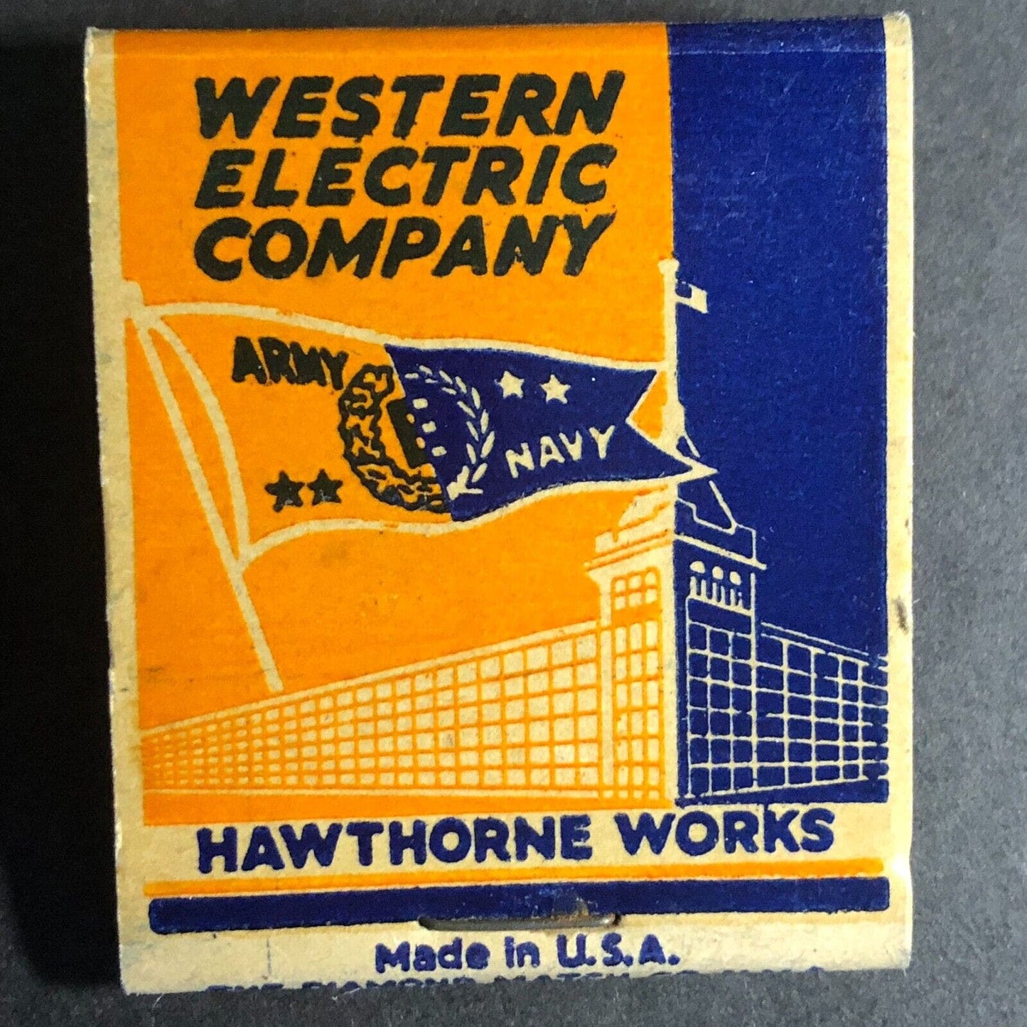 Western Electric Hawthorne Works Bell Telephone Matchbook c1930's-40's (#9)