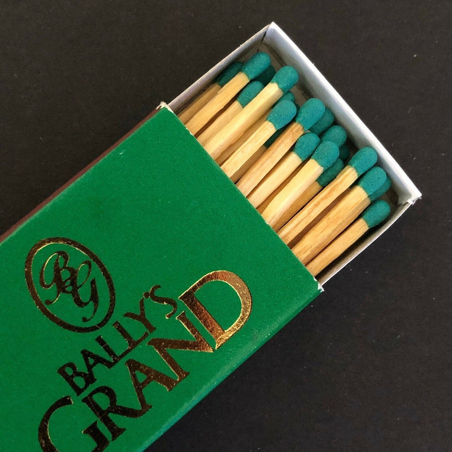 c1980's-90's Wooden Matchbox Matchbook "Caruso's Bally's Grand" Atlantic City