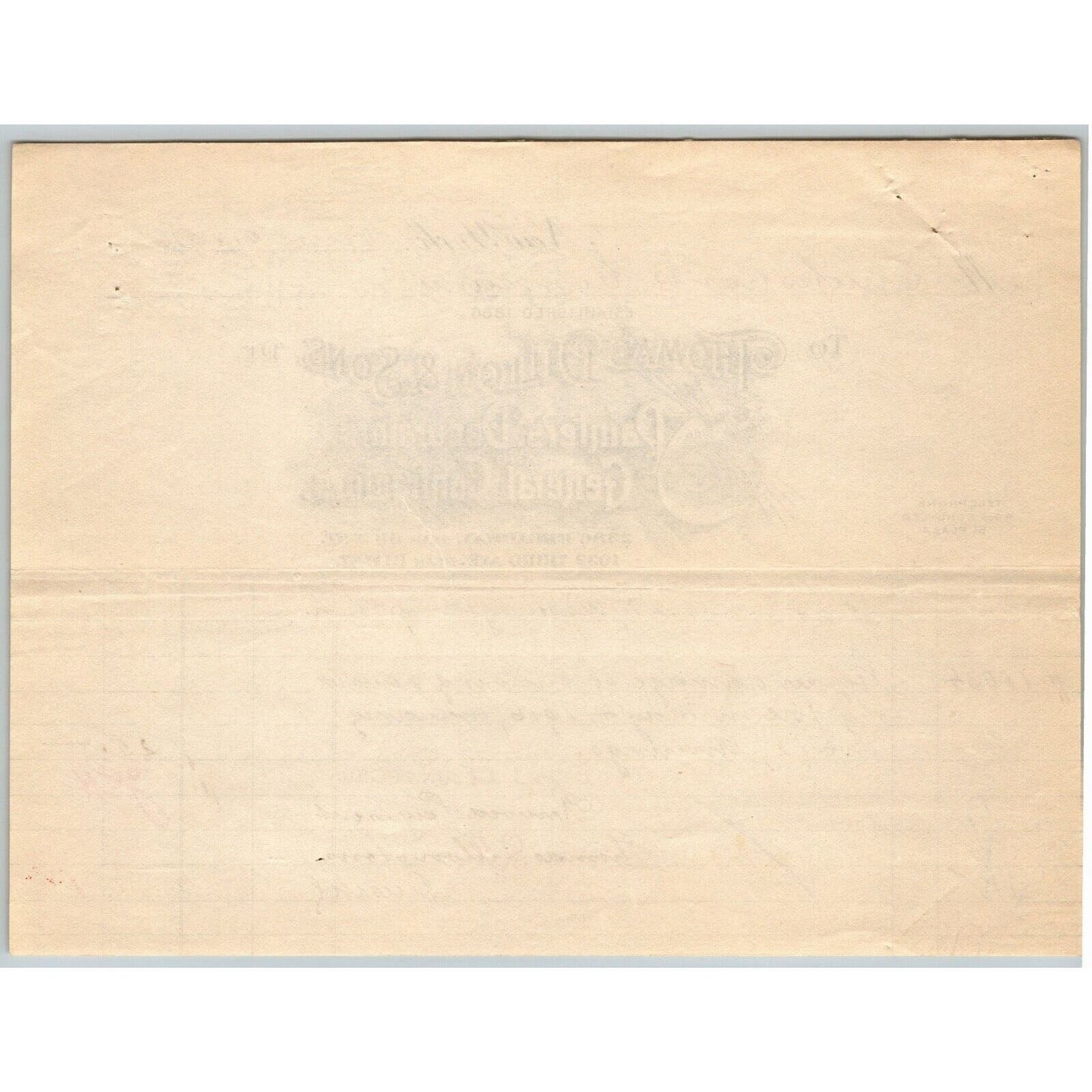 1916 "Thomas Dillon & Sons" General Contractors Billhead Letterhead 3rd Ave NYC