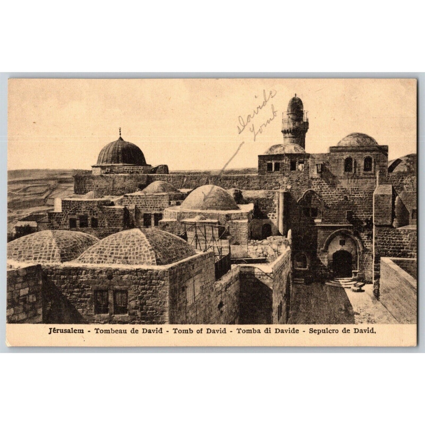 c1907-15 PPC Jerusalem "Tomb of David" Vintage Postcard