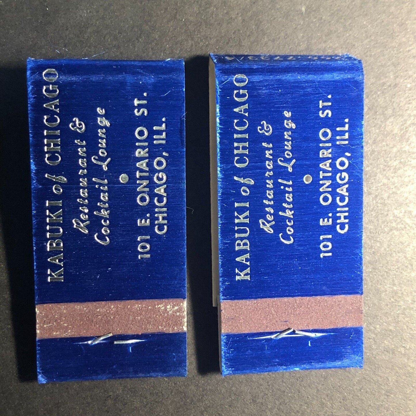 Kabuki of Chicago Restaurant (2) Matchbooks c1977-80's Scarce VGC