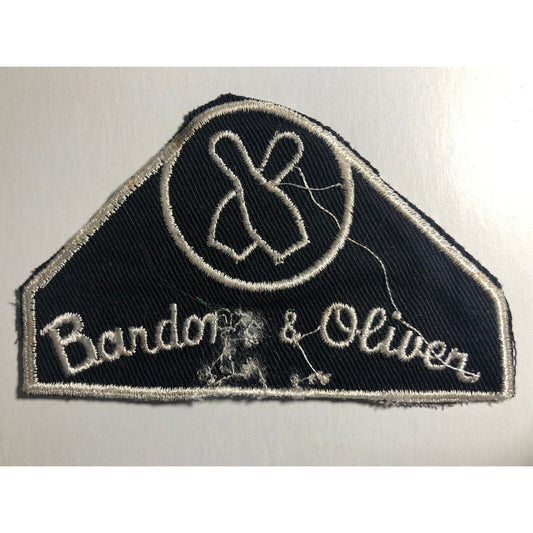 Bardons & Oliver (Lathes - Bowling) Vintage Embroidered Patch - VGC c1950's-60's