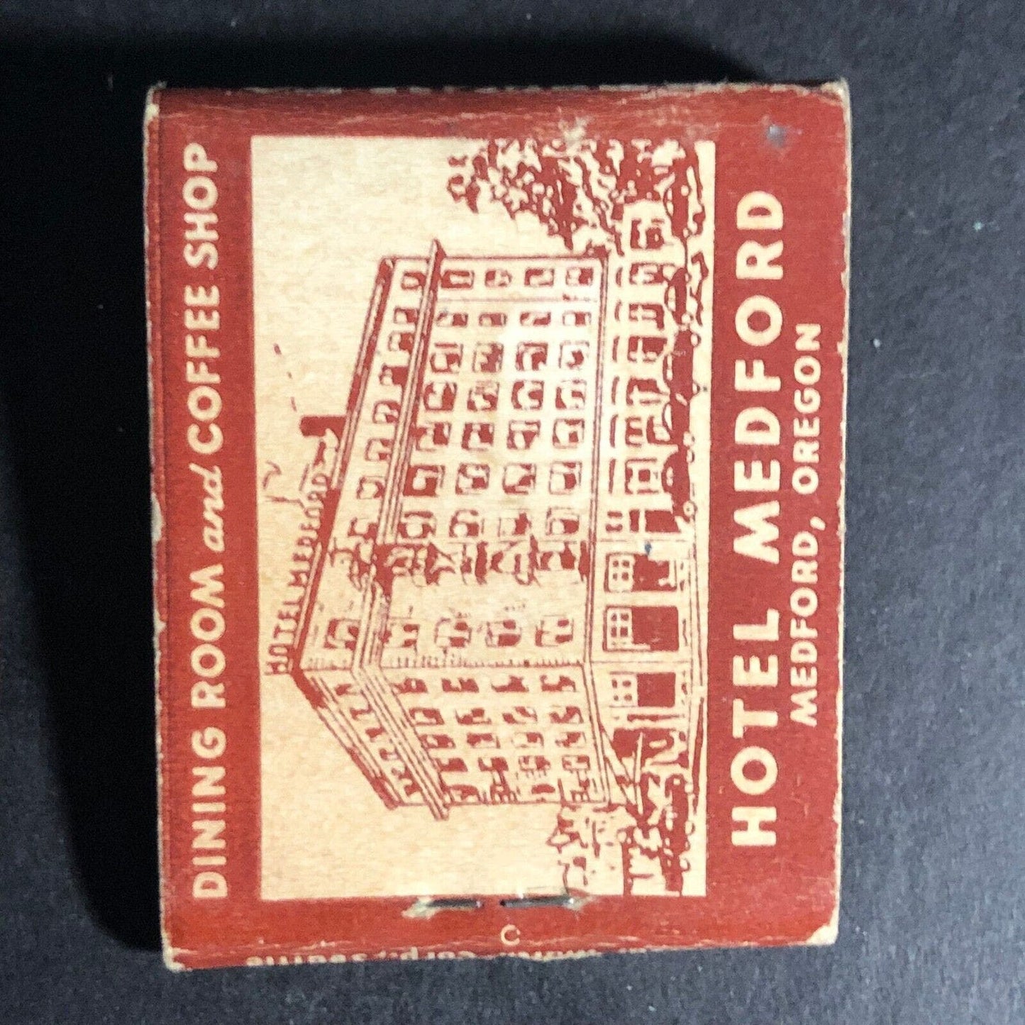 Hotel Medford Commercial Men's Home ORE 20-Strike Full Matchbook c1940's-50's
