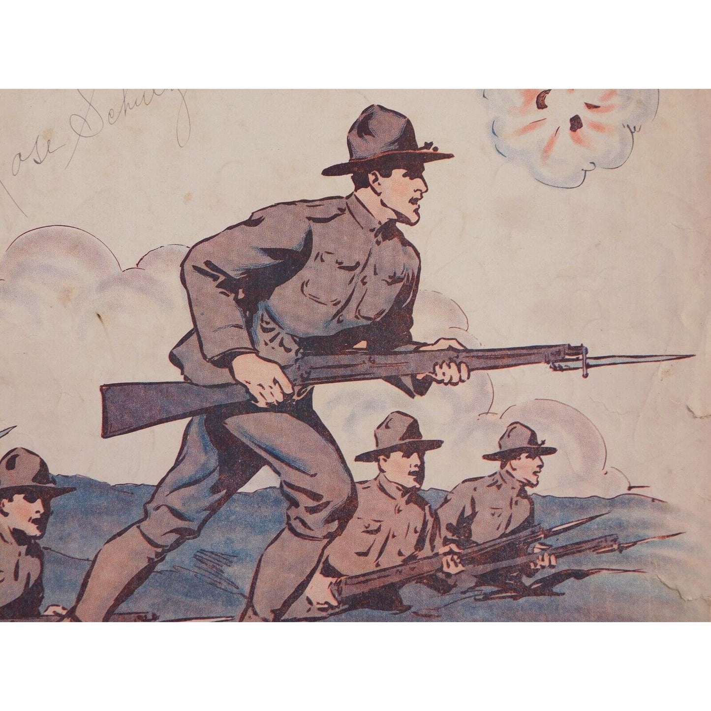 WWI Sheet Music - "Marching Song" Advancing Troops