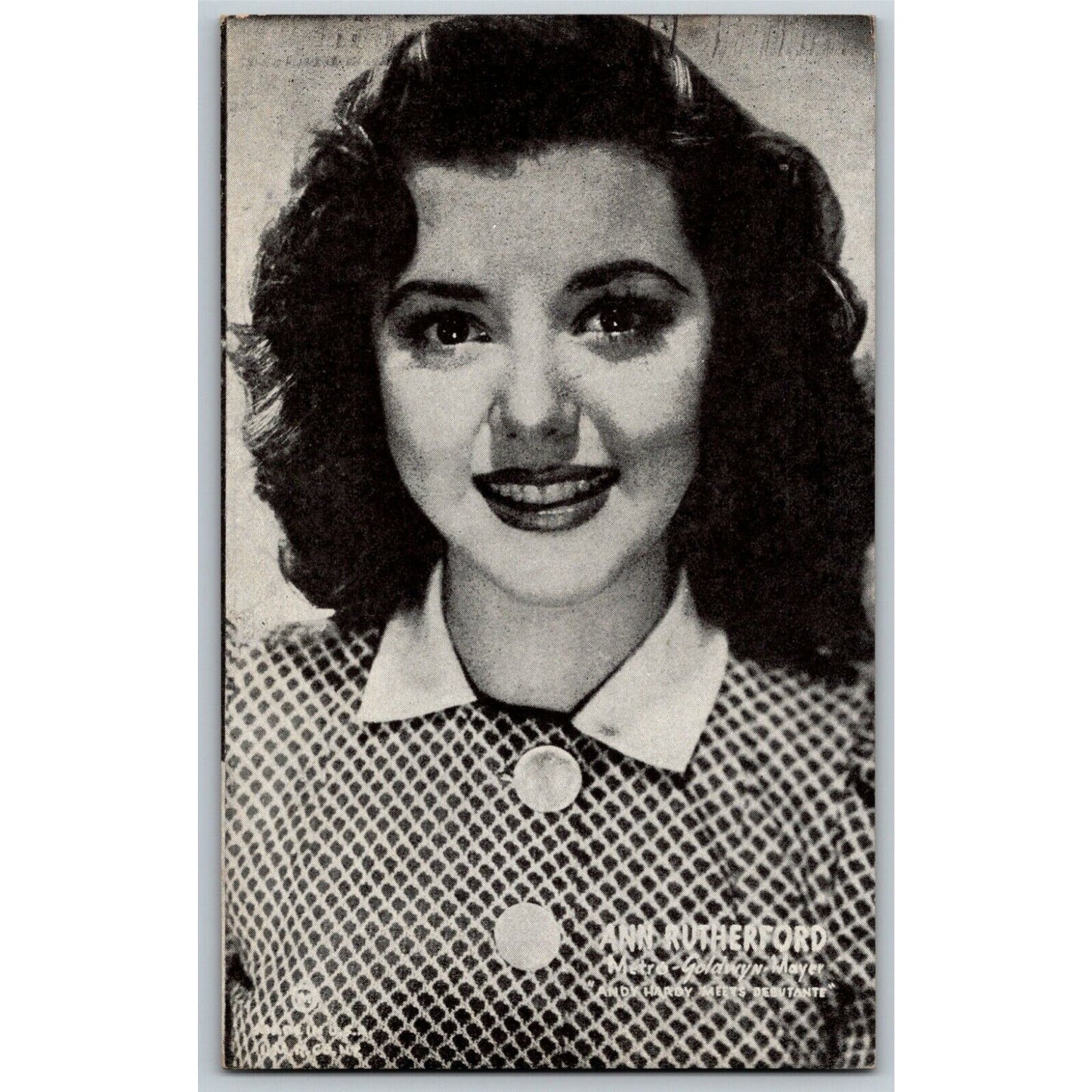 Ann Rutherford Vintage Both a Postcard @ Arcade Card Ken Prag Collection - VGC