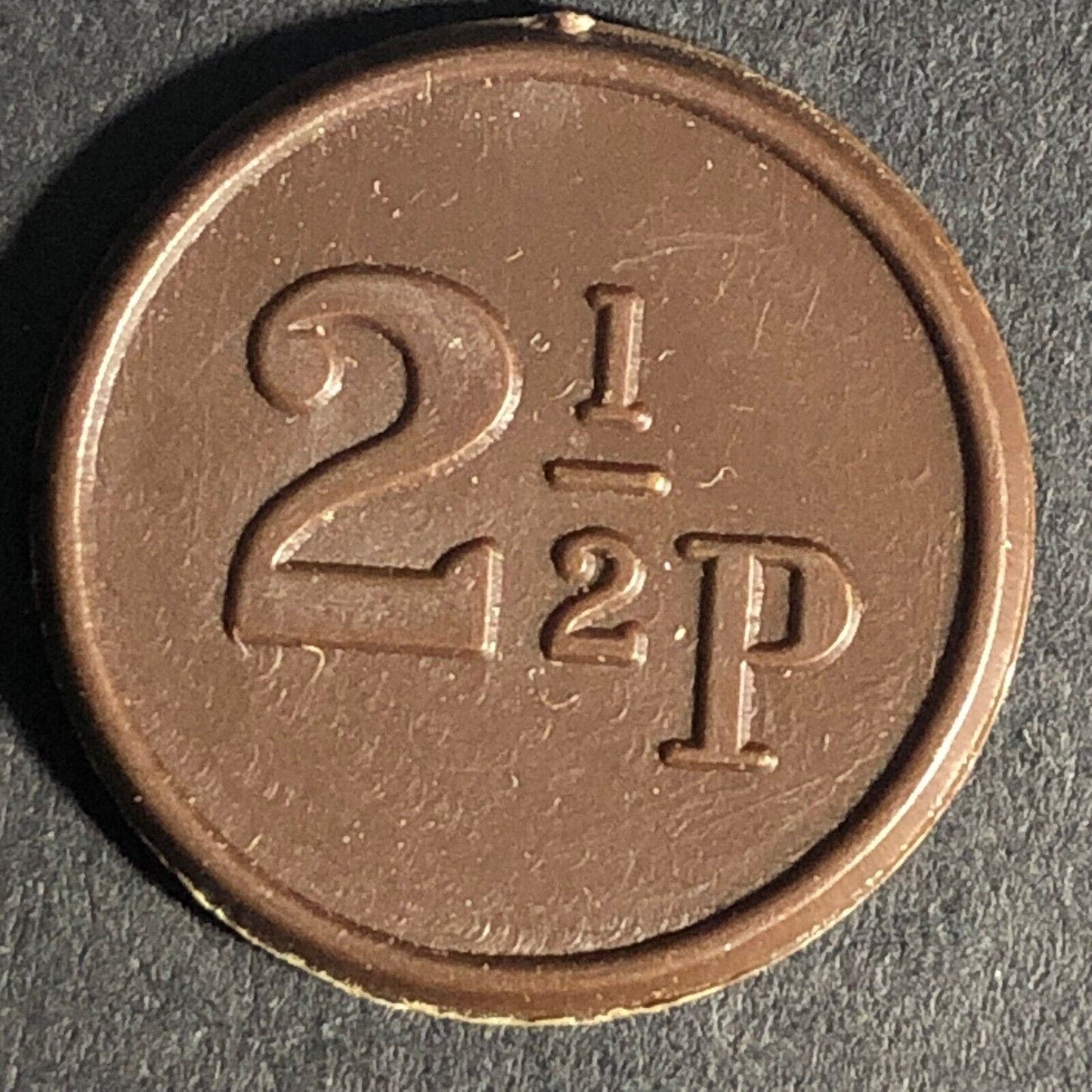 Edinburgh Corporation (Scotland) 6D 2 1/2P Plastic Transport Token 22.37mm