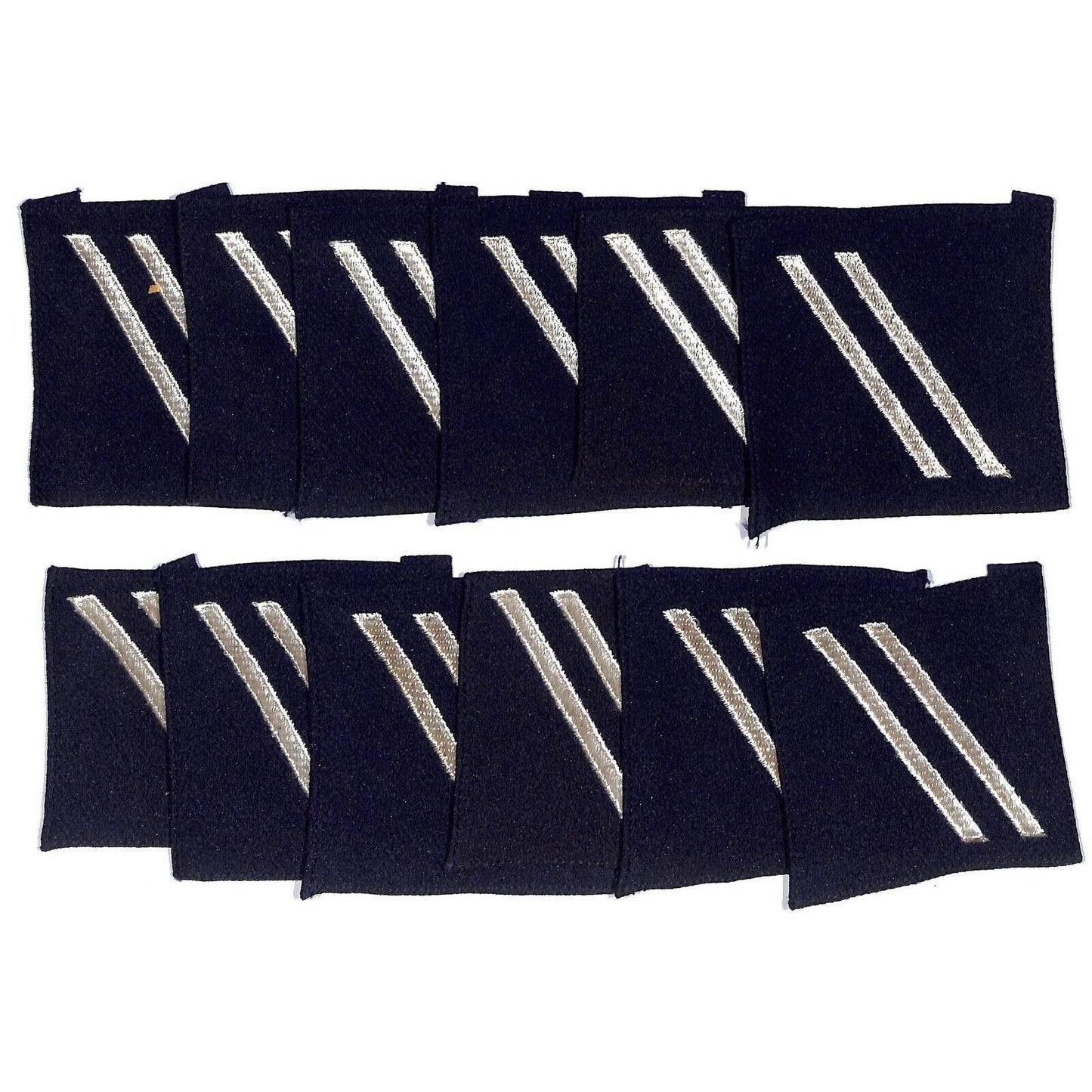 12 Vintage Navy Seaman Apprentice? Double White Stripe Patches NOS - VGC