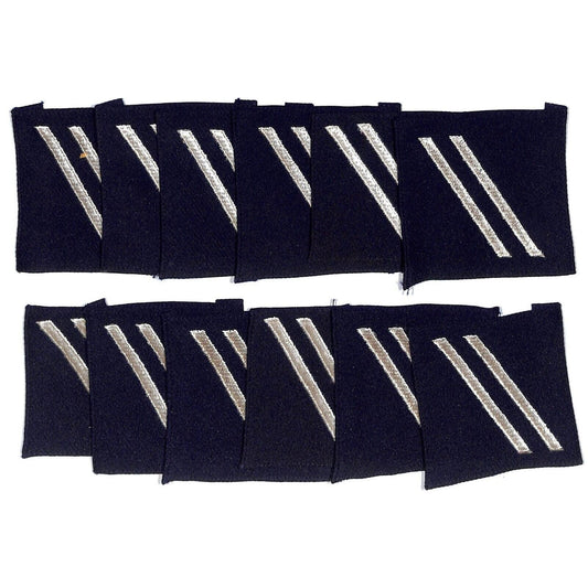 12 Vintage Navy Seaman Apprentice? Double White Stripe Patches NOS - VGC