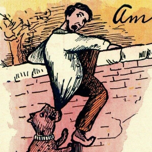 "Am Unavoidably Detained" Dog Bite c1905 Undivided Unposted Comic Humor Postcard