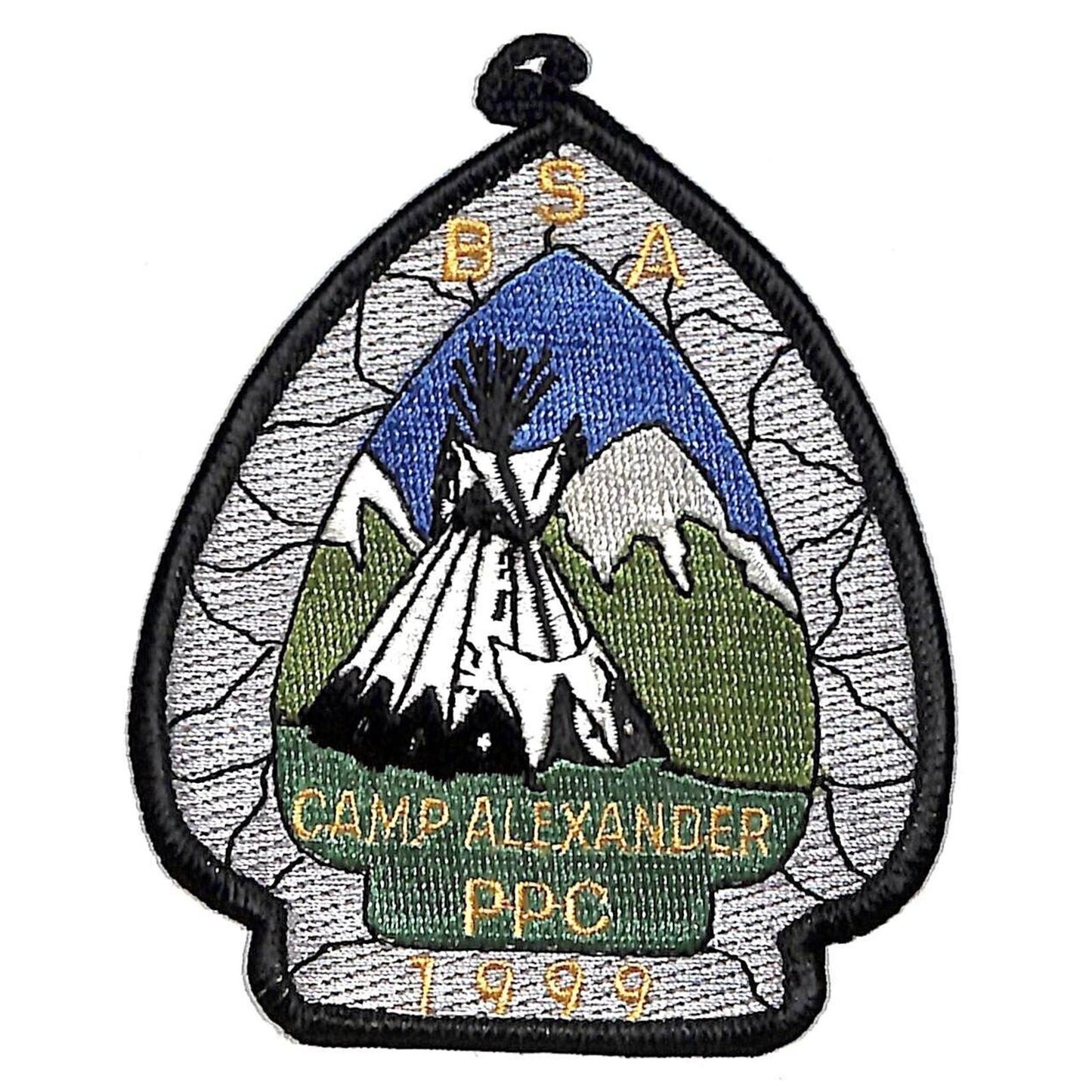 BSA Camp Alexander PPC 1999 Vintage Patch NOS Arrowhead Shape Scarce