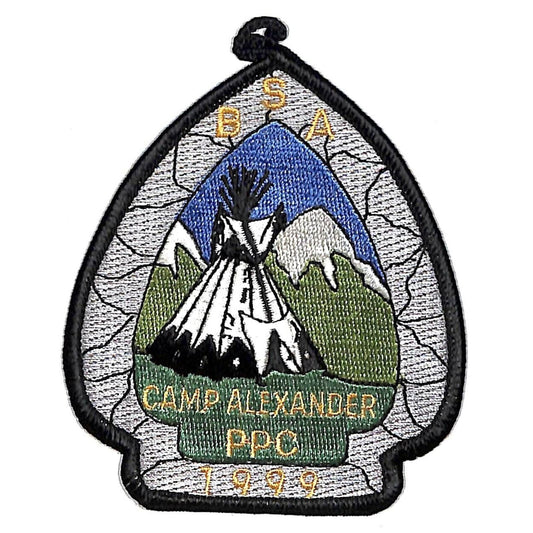 BSA Camp Alexander PPC 1999 Vintage Patch NOS Arrowhead Shape Scarce