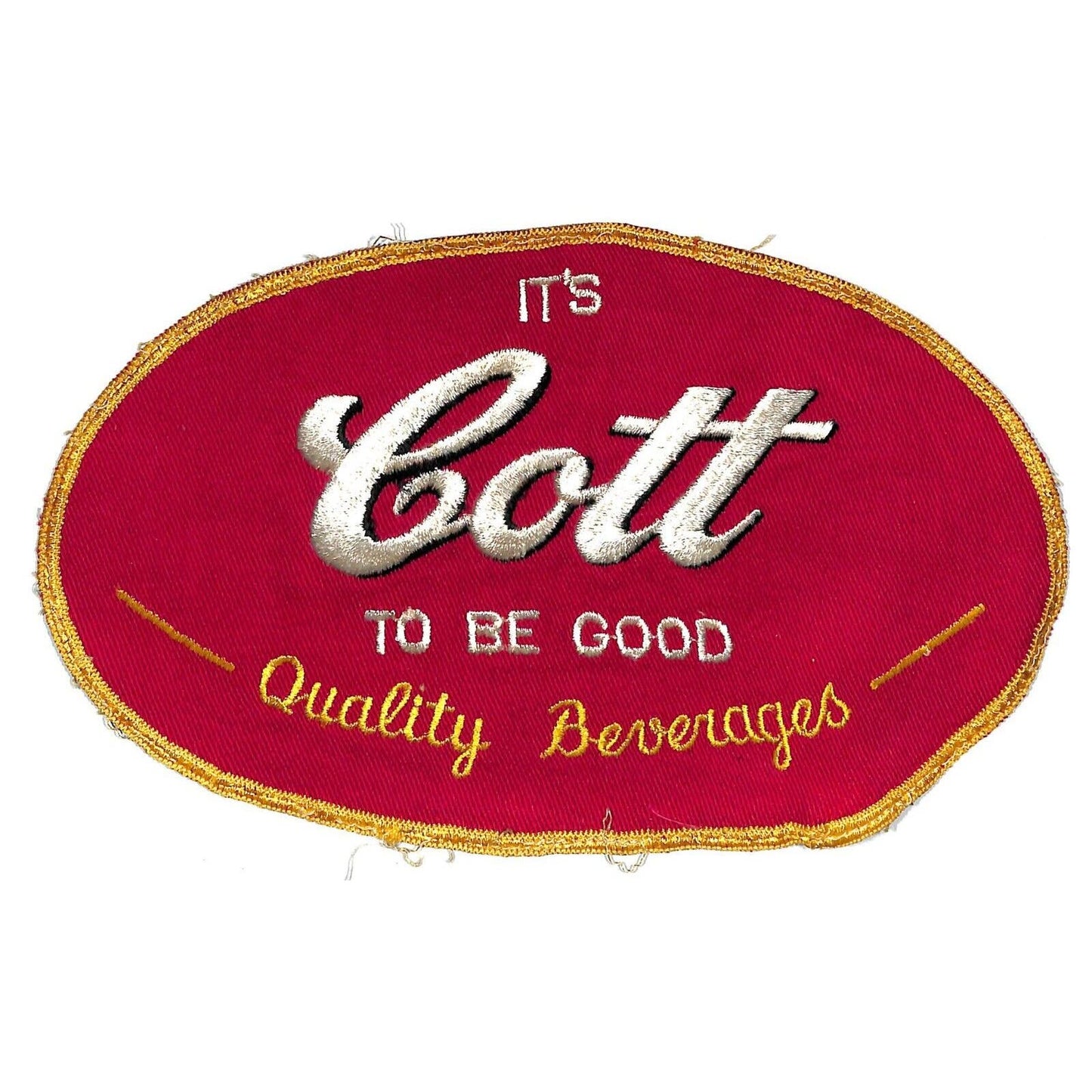 It's Cott To Be Good Large Embroidered Soda Patch c1950's-60's VGC - Very Scarce