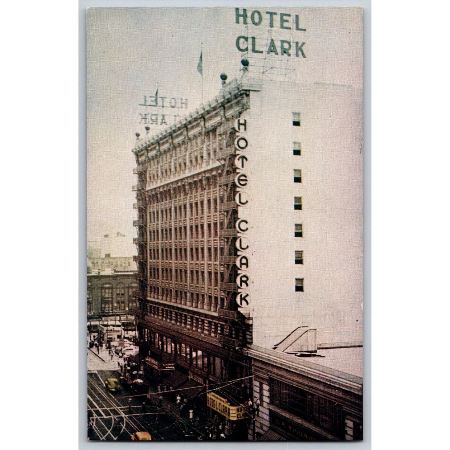Hotel Clark, Los Angeles, Cal Postcard NP Kodachrome c1940's-50's