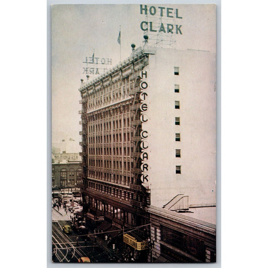 Hotel Clark, Los Angeles, Cal Postcard NP Kodachrome c1940's-50's
