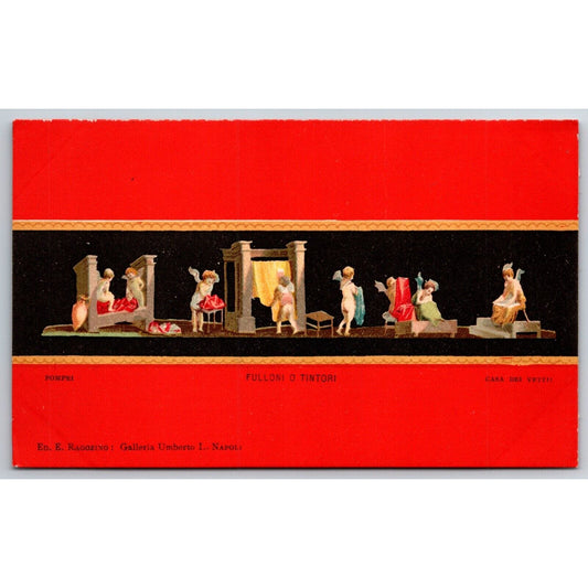 Italian Postcard Pompeii Casa Dei Vettii Fulloni or Dyers c1901-1907