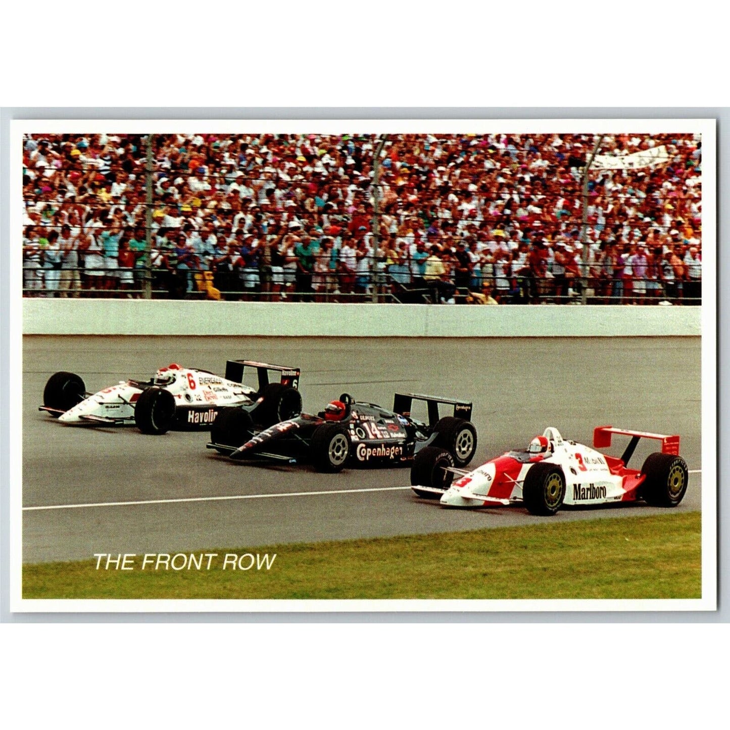 c1991 Indy 500 Front Row - Motor Speedway NOS 4" x 5 3/4" Postcard