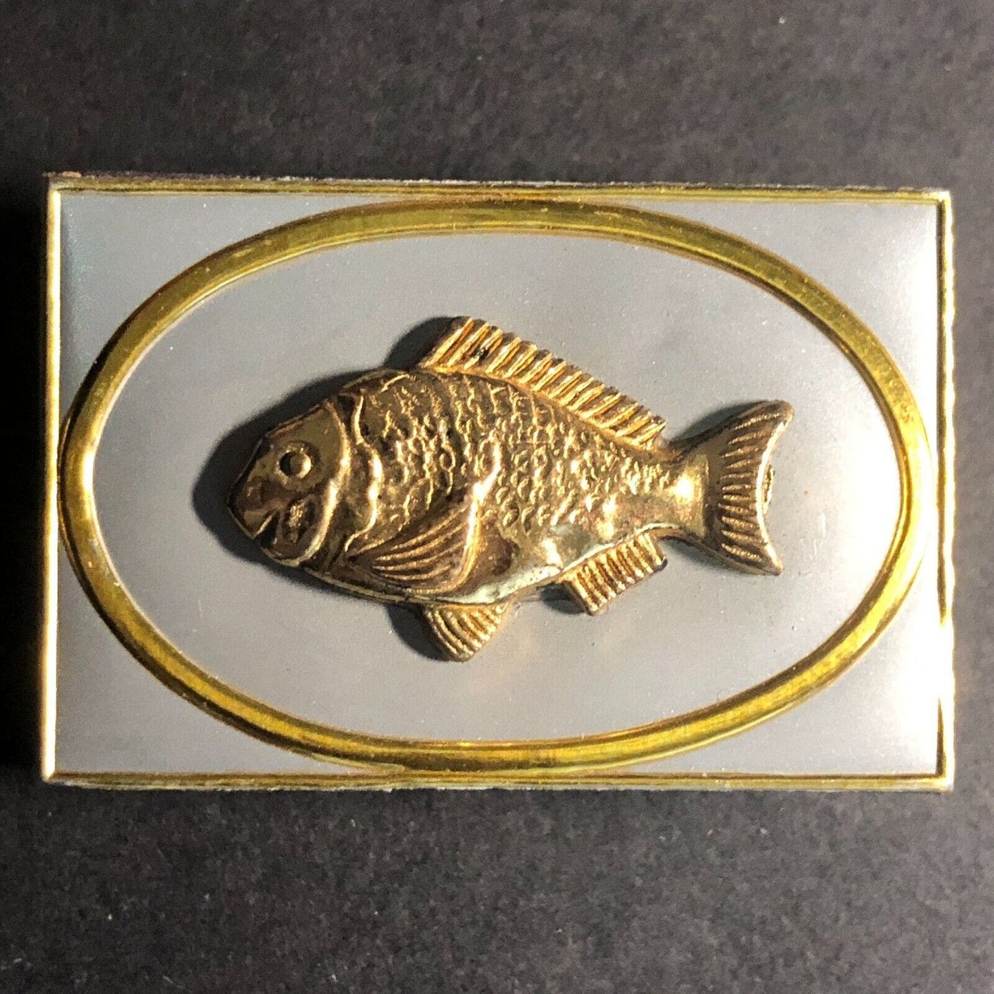 Foil Top Matchbox Matchbook w/ Affixed Metal Fish c1960's-70's VGC Scarce (#5)