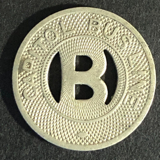 Capitol Bus Line (Bismarck, ND) WM G/F One Bus Fare Transit Token - 20mm